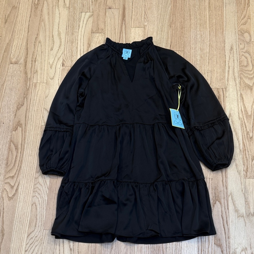 Ruffled Satin Dress - Cece